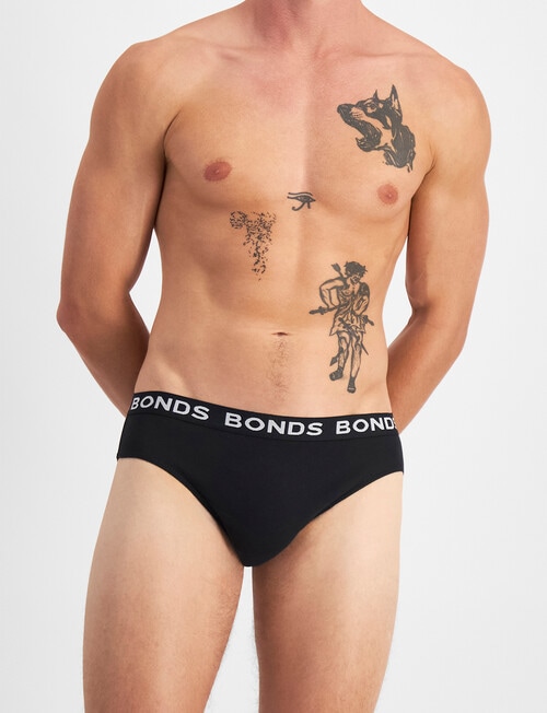 Bonds Hipster Brief, 4-Pack, Steel Away, Seal Rocks, Jeanious & Nu Black product photo View 09 L