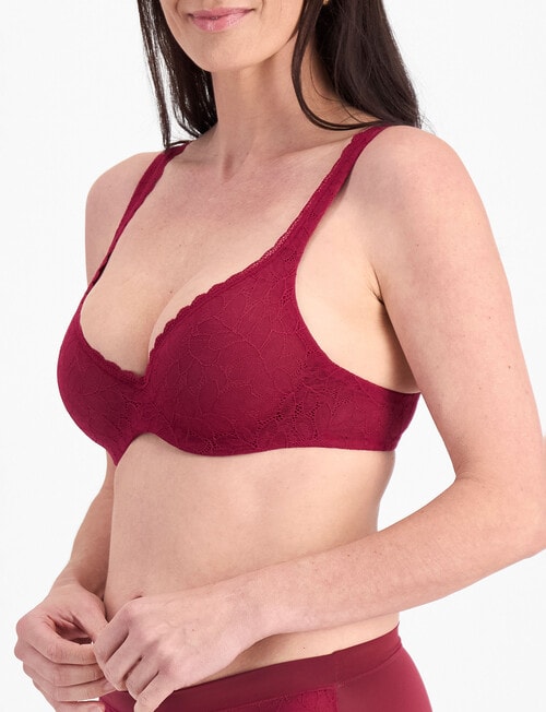 Berlei Barely There, Lace Tshirt Bra, Bearing Hearts, A-E product photo View 02 L