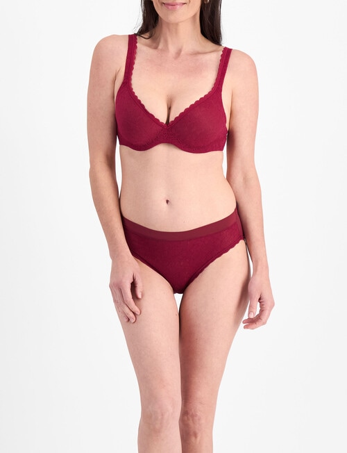 Berlei Barely There, Lace Bikini Brief, Bearing Hearts, 8-20 product photo View 07 L