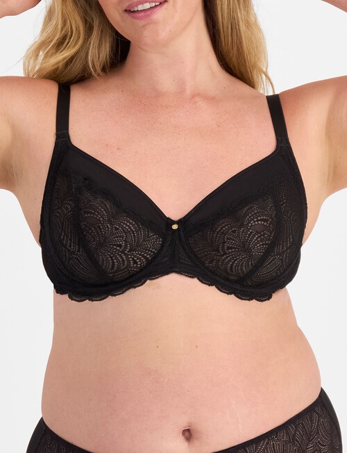 Berlei Lift & Shape Minimiser Bra, Black, D-G product photo View 02 L