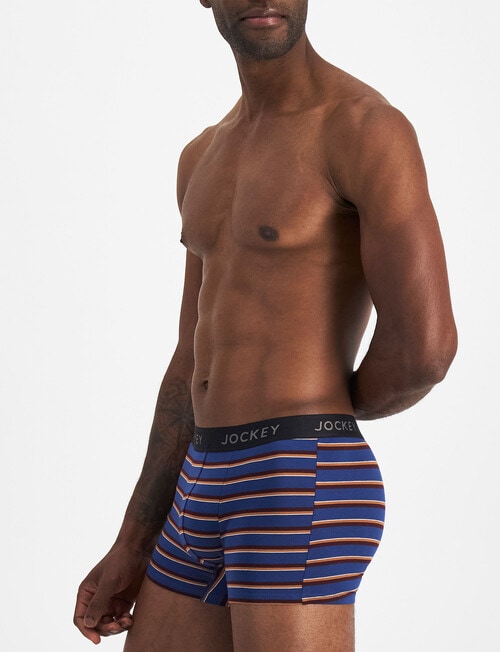 Jockey Comfort Stripe Trunk, 3-Pack, Blue & Burgundy product photo View 04 L
