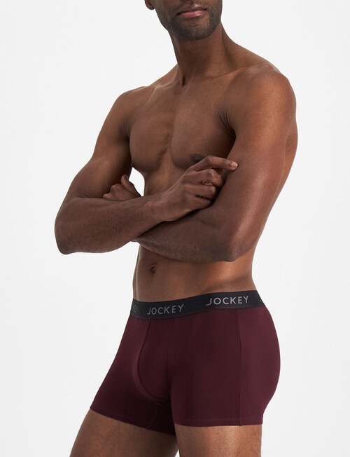 Jockey Comfort Stripe Trunk, 3-Pack, Blue & Burgundy product photo View 07 L