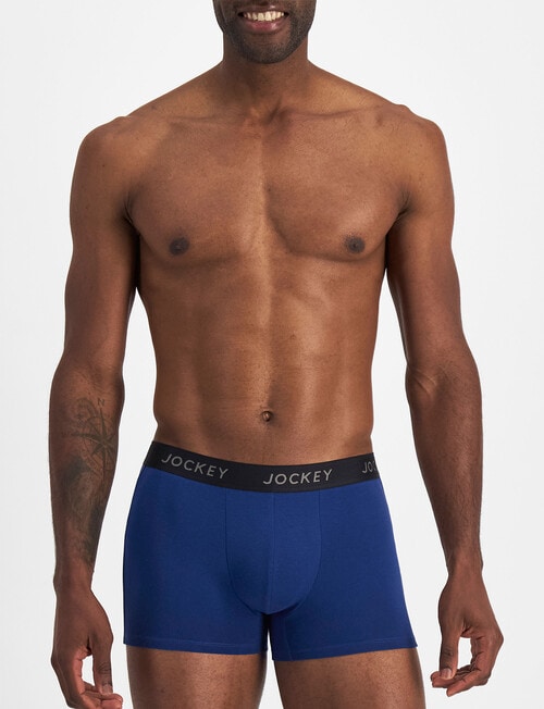 Jockey Comfort Stripe Trunk, 3-Pack, Blue & Burgundy product photo View 09 L