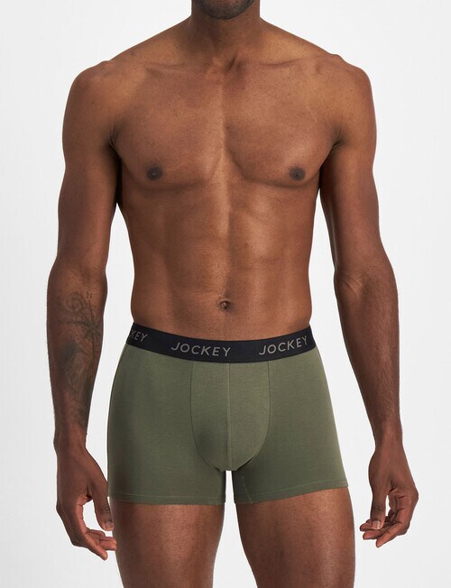 Jockey Comfort Stripe Trunk, 3-Pack, Green & Beige product photo View 06 L