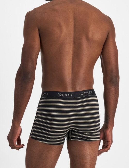 Jockey Comfort Stripe Trunk, 3-Pack, Green & Beige product photo View 05 L