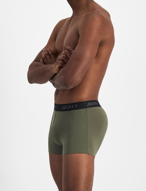 Jockey Comfort Stripe Trunk, 3-Pack, Green & Beige product photo View 07 L