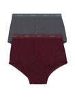Jockey Y-Front Brief, 2-Pack, Grey & Maroon product photo