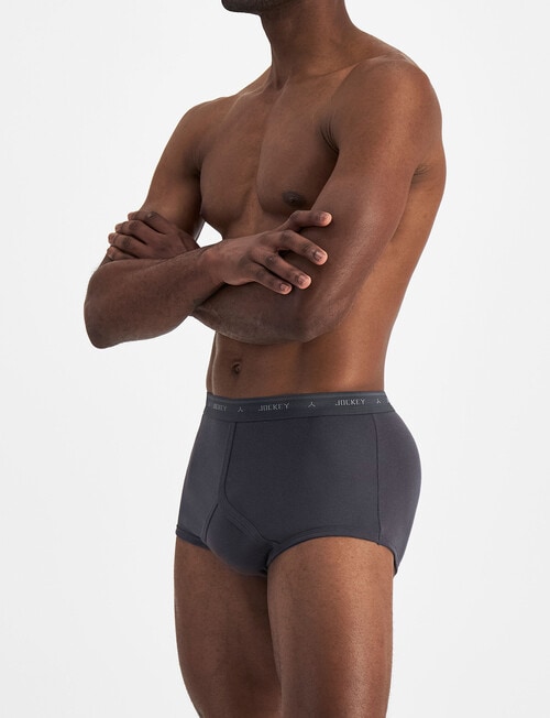 Jockey Y-Front Brief, 2-Pack, Grey & Maroon product photo View 04 L