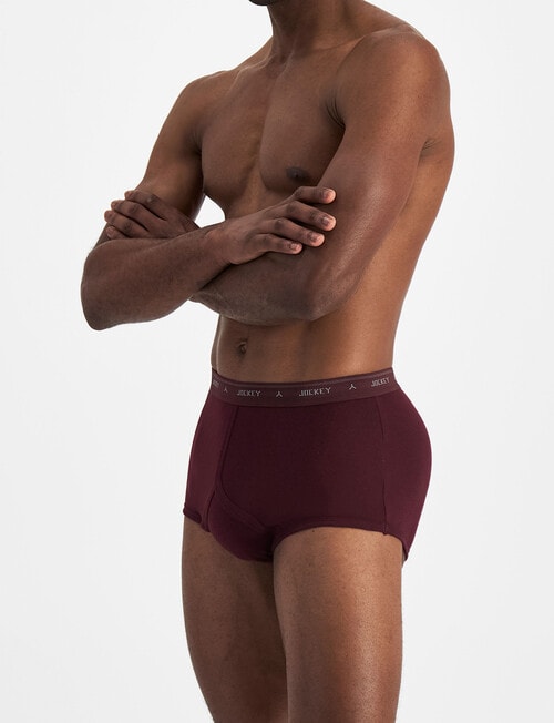 Jockey Y-Front Brief, 2-Pack, Grey & Maroon product photo View 07 L