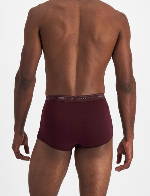 Jockey Y-Front Brief, 2-Pack, Grey & Maroon product photo View 08 L
