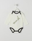 Teeny Weeny Play Time Kiwiana Kiwifruit Long-Sleeve Bodysuit, White product photo