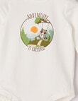 Teeny Weeny Slogan Adventure Awaits Long-Sleeve Bodysuit, White product photo View 02 S