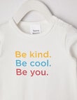 Teeny Weeny Play Time Be Kind Long-Sleeve Bodysuit, White product photo View 02 S