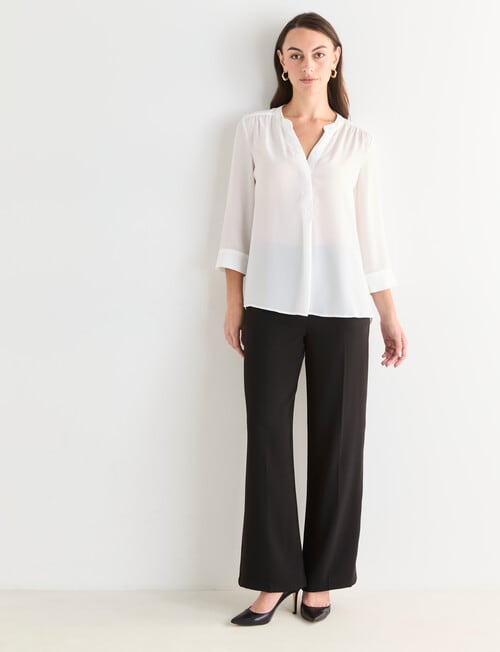 Oliver Black Wide Leg Pants, Regular Length, Black product photo View 05 L