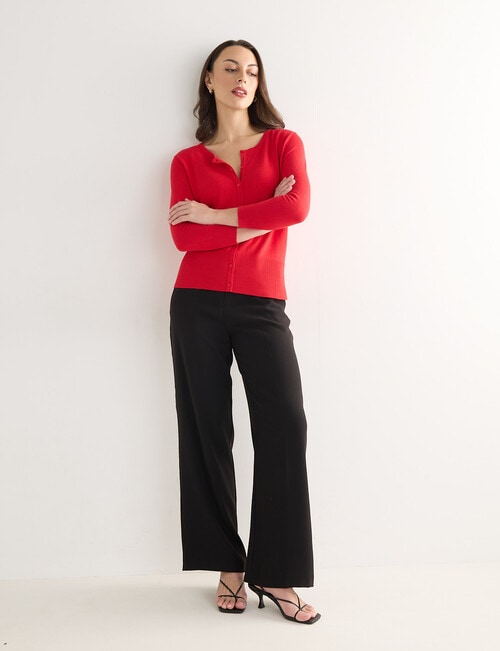Oliver Black Wide Leg Pants, Short Length, Black product photo View 03 L