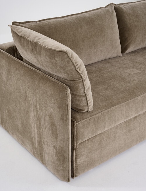 Marcello&Co Sentra Fabric 3 Seater Sofa Bed, Chocolate product photo View 04 L