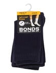 Bonds Logo Light School Crew Socks, 4-Pack, Navy, 2-16 product photo