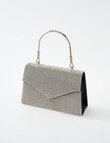 Harlow Sparkle Top Handle Evening Bag, Silver & Black product photo View 03 S