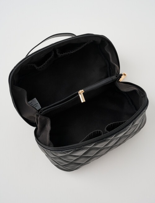 Boston + Bailey Quilted Vanity Case, Black product photo View 04 L