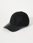Zest Faux Leather Mix Cap, Black product photo