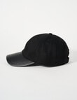 Zest Faux Leather Mix Cap, Black product photo View 02 S
