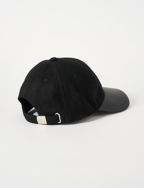 Zest Faux Leather Mix Cap, Black product photo View 04 L