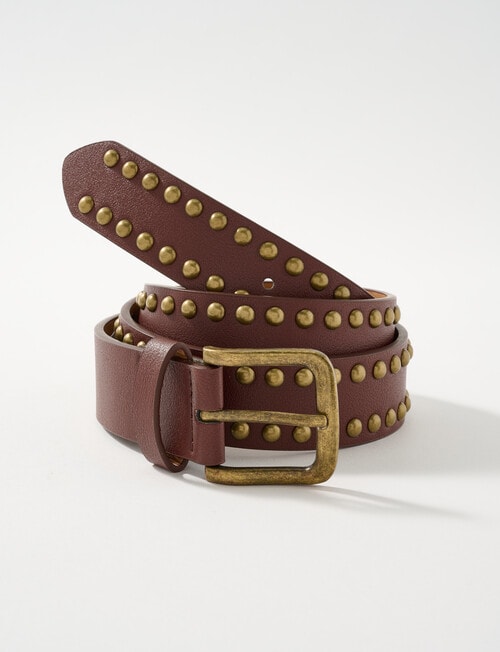 Boston + Bailey Studded Belt, Brown product photo