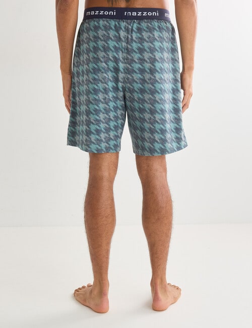 Mazzoni Distressed Print Houndstooth Knit Short, Green product photo View 02 L