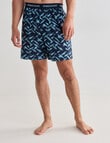Mazzoni Exposed Check Woven Sleep Short, Navy, Blue & Green product photo