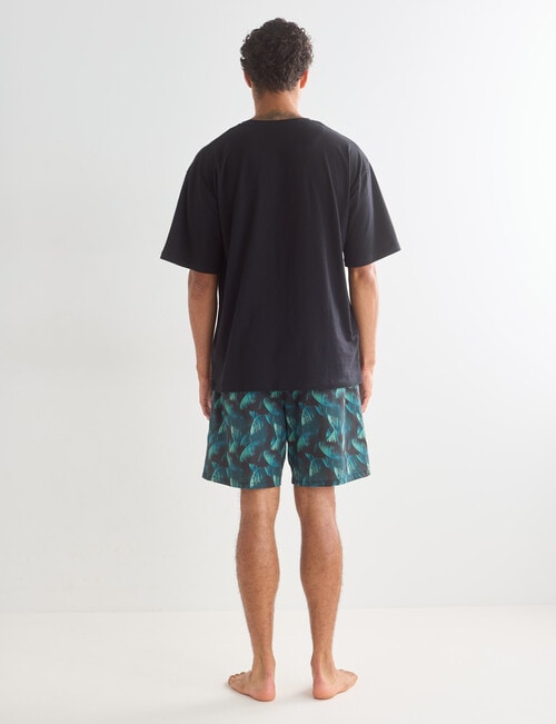 Mazzoni Short Sleeve Tee & Digi Palm Short PJ Set, Multicolour product photo View 02 L