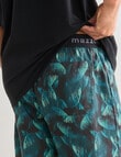 Mazzoni Short Sleeve Tee & Digi Palm Short PJ Set, Multicolour product photo View 04 S