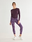 Superfit Ruched Side Rib Top, Midnight Plum product photo View 03 S