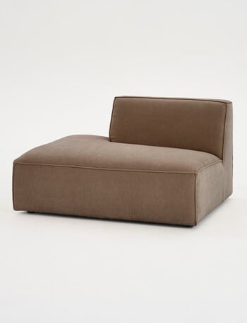 Marcello&Co Loft Fabric Modular Left Hand Chaise, Chocolate product photo