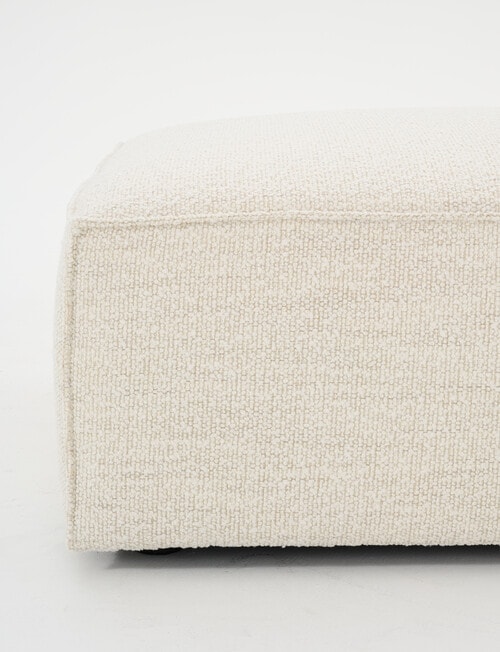 Marcello&Co Loft Fabric Modular Ottoman, Boucle Natural product photo View 04 L