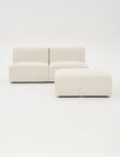 Marcello&Co Loft Fabric Modular Ottoman, Boucle Natural product photo View 17 S