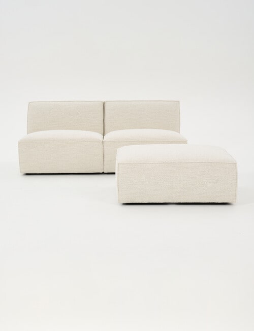 Marcello&Co Loft Fabric Modular Ottoman, Boucle Natural product photo View 17 L