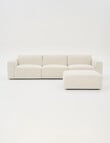 Marcello&Co Loft Fabric Modular Ottoman, Boucle Natural product photo View 23 S