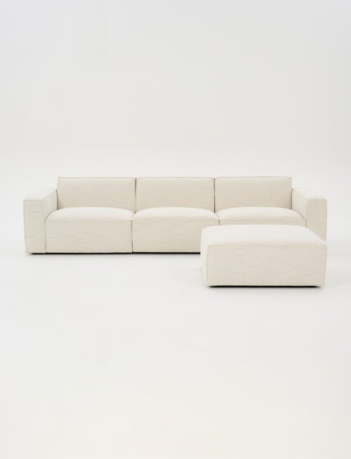Marcello&Co Loft Fabric Modular Ottoman, Boucle Natural product photo View 23 L