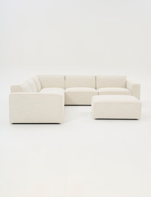 Marcello&Co Loft Fabric Modular Ottoman, Boucle Natural product photo View 27 L