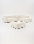 Marcello&Co Loft Fabric Modular Ottoman, Boucle Natural product photo View 28 S