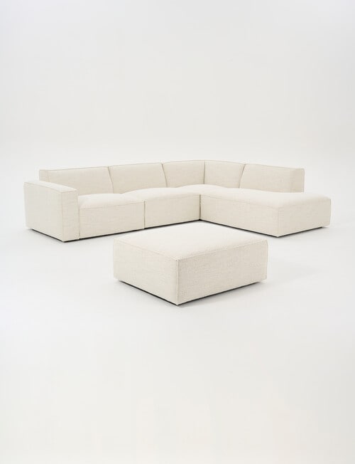 Marcello&Co Loft Fabric Modular Ottoman, Boucle Natural product photo View 28 L