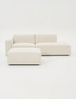Marcello&Co Loft Fabric Modular Ottoman, Boucle Natural product photo View 37 S