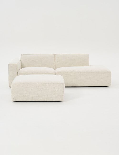 Marcello&Co Loft Fabric Modular Ottoman, Boucle Natural product photo View 37 L