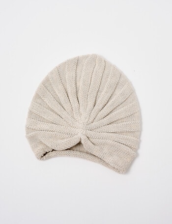 Teeny Weeny Knitted Rutchde Beanie, Marle product photo