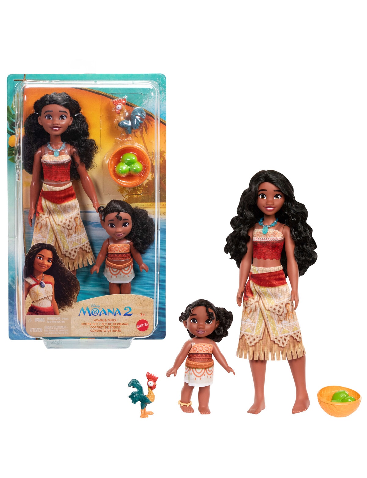 Disney Princess Moana Moana Simea Sister Set Dolls Accessories