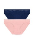 Jockey Preppy Bikini Brief, 2-Pack, Melting Blush & Storm Voyage, 8-16 product photo
