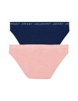 Jockey Preppy Bikini Brief, 2-Pack, Melting Blush & Storm Voyage, 8-16 product photo View 02 S