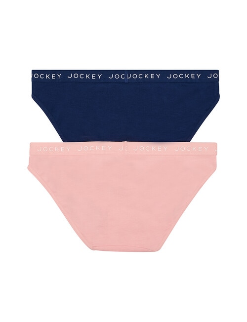 Jockey Preppy Bikini Brief, 2-Pack, Melting Blush & Storm Voyage, 8-16 product photo View 02 L