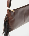 Whistle Accessories Fringe Crossbody Bag, Chocolate Brown product photo View 05 S