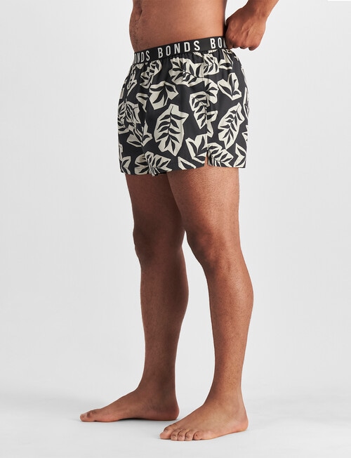 Bonds Woven Print Cotton Boxer Short, Leaf product photo View 02 L